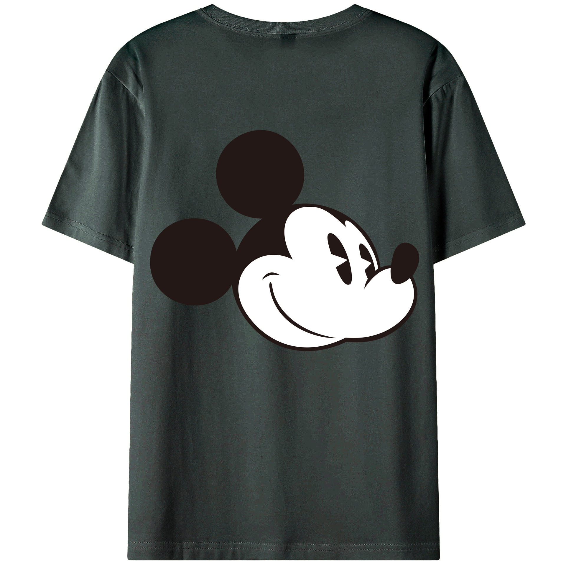 ミッキーマウス Mickey Mouse 綿100％ メンズ半袖Tシャツ（バックプリント） 通気性